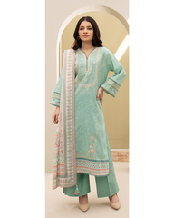 3-PC unstitched Printed Lawn By Zellbury | 0341