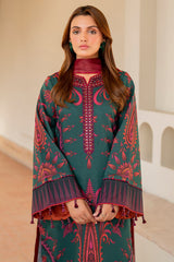 USE- 9062 | 3Pc Unstitched Suit Embroidered Lawn Summer Basic By Jazmin