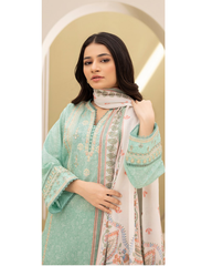 3-PC unstitched Printed Lawn By Zellbury | 0341