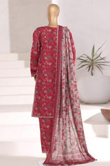 3-PC Stitched Embroidered Khaddar By Sadabahar | EMB-6843