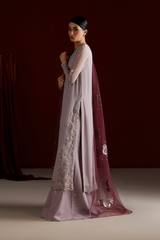 3Pc Embroidered Chiffon Unstitched Suit By Iznik