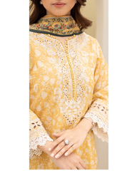 3-PC unstitched Printed Lawn By Zellbury | 0398