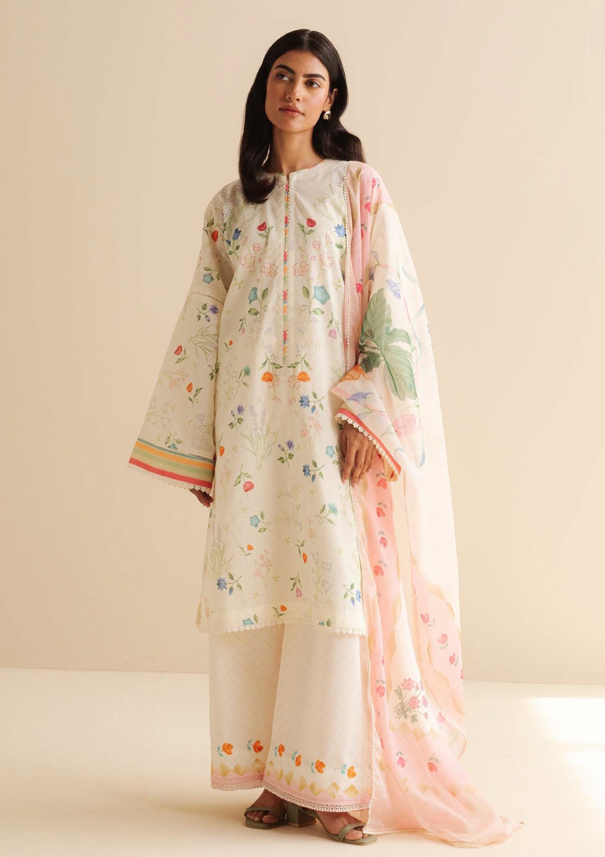 3-PC Unstitched Printed Lawn Coco By Zara Shahjahan | KAIA-9B
