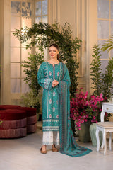 Unstitched 3-PC Embroidered Lawn Vital Collection By Sobia Nazir - VT25-6A