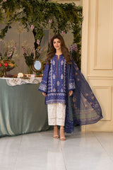 Unstitched 3-PC Embroidered Lawn Vital Collection By Sobia Nazir - VT25-6B
