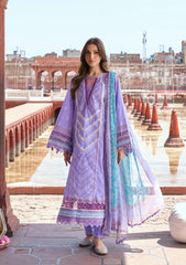 3-PC Unstitched Digital Printed Lawn Aangan By Kahf | NAJAM