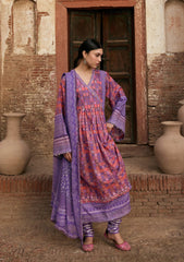3-PC Unstitched Digital Printed Lawn Aangan By Kahf | ZARMEENA