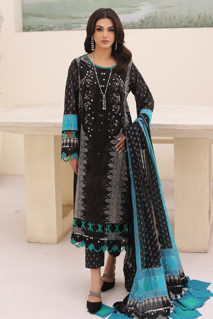 CN4-002 | 3PC Unstitched Embroidered Lawn Naranji By Charizma