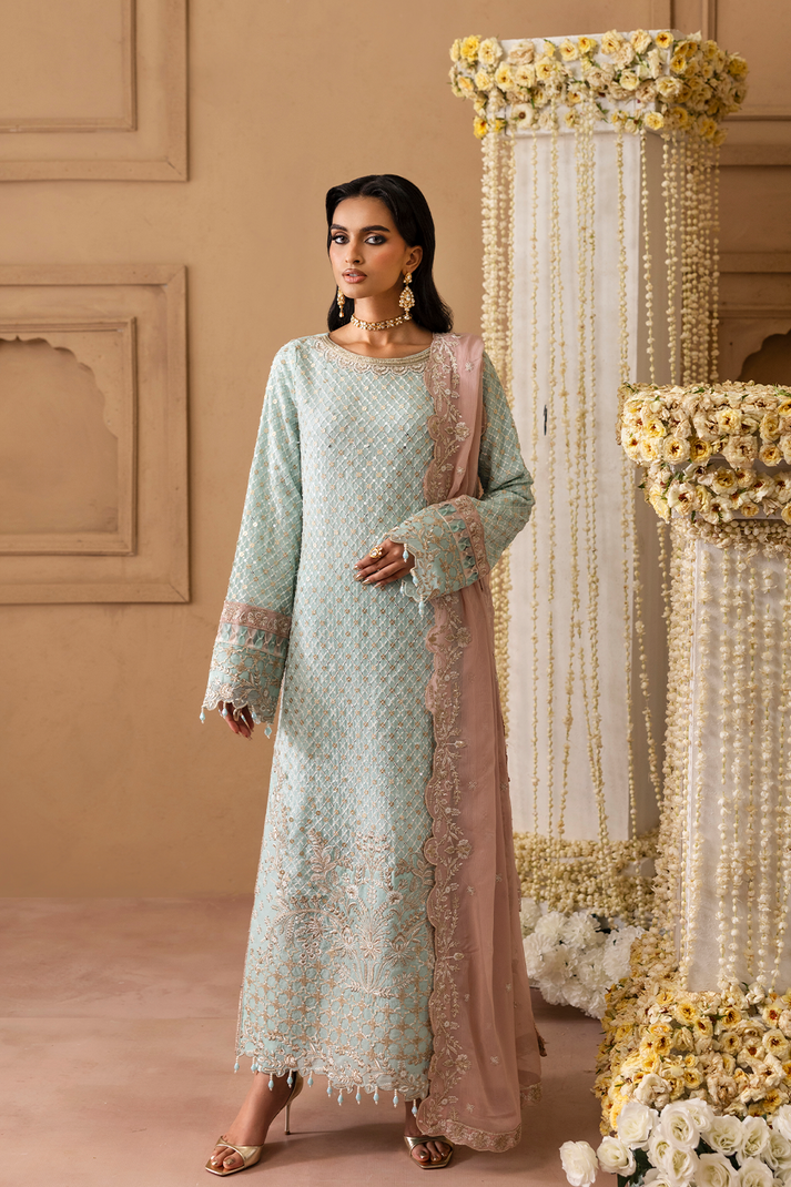 3-PC Unstitched Chiffon Embroidered Sheherzadi By Emaan Adeel | Aariz