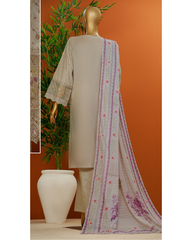 3-PC Unstitched Digital Print Embroidered Muse By Hztextiles | SSE - 106