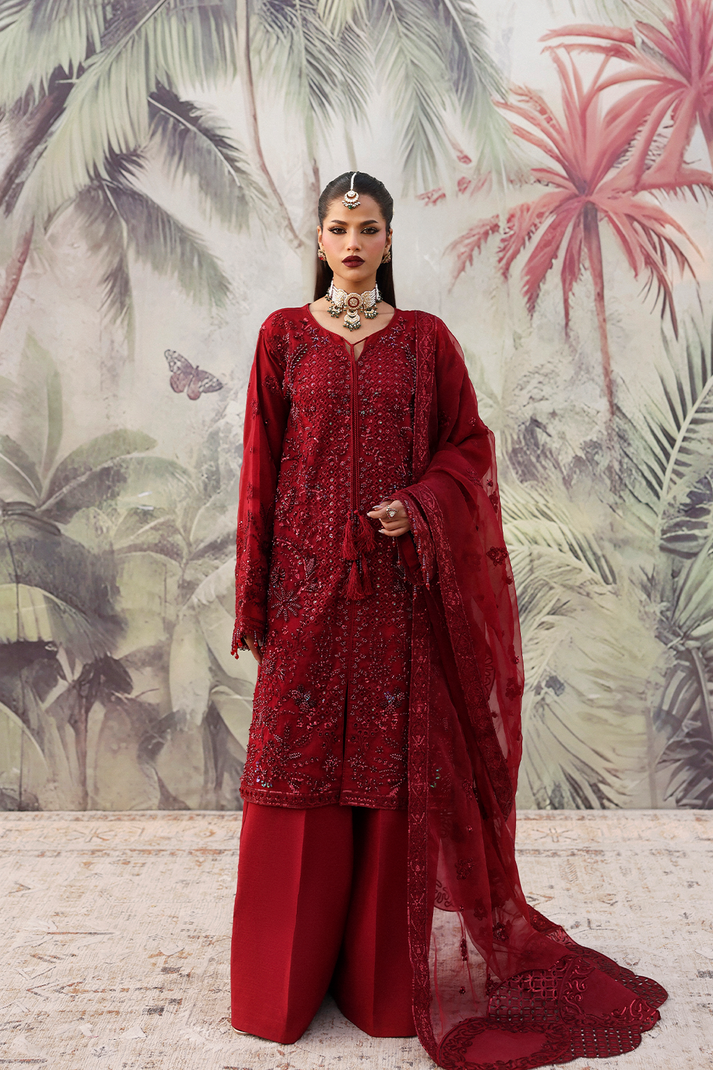 3-PC Unstitched Chffon Embroidered Romansiyyah By Emaan Adeel | NOORMAHAL