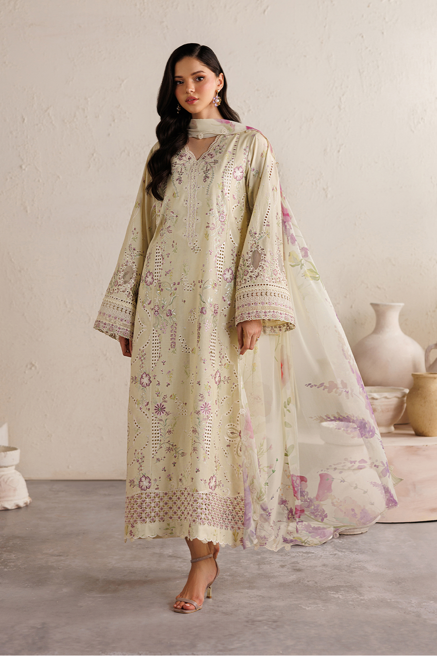 3-PC Unstitched Embroidered Festive Lawn By Iznik | IBE-08