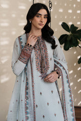 USE-9107 | 3Pc Unstitched Suit Embroidered lawn Summer 25 Drop II By Jazmin