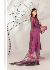 3-PC Semi-Stitched Embroidered Organza Ishq By Tawakkal Fabrics | D-5132
