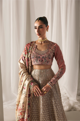 3-PC Unstitched Premium Raw Silk Embroidered Serein By Emaan Adeel | SOFT GLIMMER