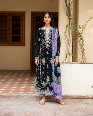 3-PC Unstitched Embroidered Lawn Aashiyana By Roheenaz | RNZ-06B