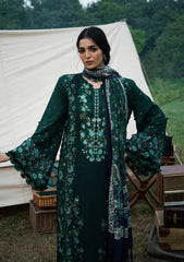 3Pc DIGITAL PRINTED SLUB KHADDAR Unstitched Suit WINTERMINT By Elaf Premium
