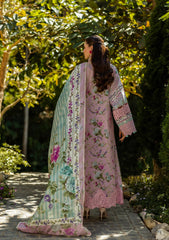 ELK-03B PRINCESS ROSE | 3Pc Unstitched Suit Lawn Collection Prints Chikankari By Elaf Premium