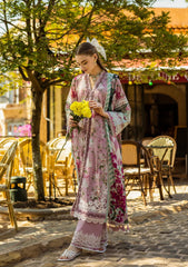 ELK-05B FIA | 3Pc Unstitched Suit Lawn Collection Prints Chikankari By Elaf Premium