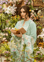 Unstitched 3-PC Embroidered Luxury Lawn By Elaf | ELM-7A ZARAFSHAN