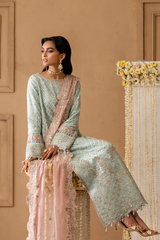 3-PC Unstitched Chiffon Embroidered Sheherzadi By Emaan Adeel | Aariz