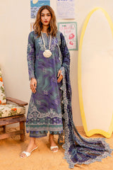 NSG-186 | 3Pc Unstitched Suit Embroidered Lawn Collection Gardenia By Nureh