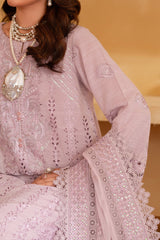 NE-133 | 3PC Unstitched Suit Embroidered Lawn Karandi Exclusive By Nureh