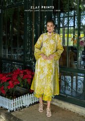 EPE-08B | 3PC Unstitched Suit Digital Printed Lawn Prints By Elaf Premium