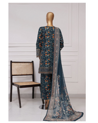 3-PC Stitched Embroidered Lawn Malika By sadabahar | D-07