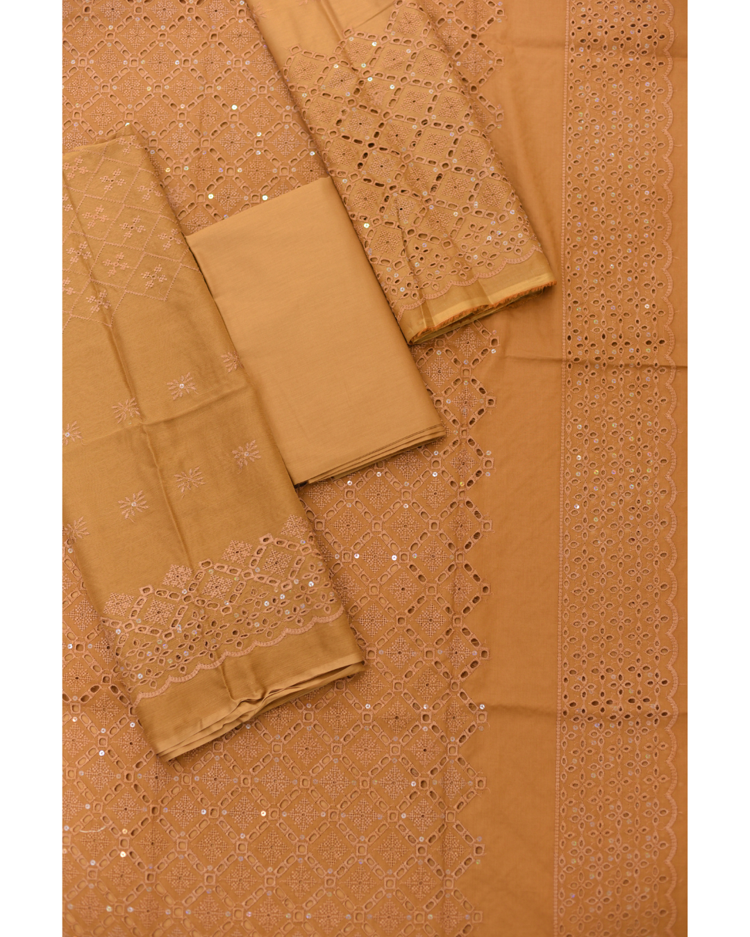 4-PC Unstitched Lawn Embroidered Suit | LE-6