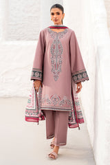 USE- 9135 | 3Pc Unstitched Suit Embroidered Lawn Summer Exclusive By Jazmin