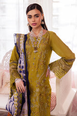 NS-111 | 3PC - Unstitched Maya Lawn Collection By Nureh