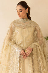 3-PC Unstitched Embroidered LU'ZELLA By Farasha | Golden Aura
