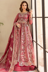 3-PC Unstitched Embroidered LU'ZELLA By Farasha | Carmine Allure