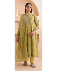3-PC unstitched Printed Lawn By Zellbury | 0245