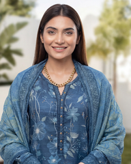 3-PC Stitched Digital Printed Lawn Marina By Tawakkal Fabrics | D-4622
