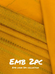 2-PC Unstitched Embroidered Lawn | Vol 1