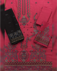 3-PC Unstitched Lawn Embroidered Suit | EL-7