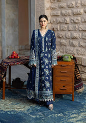 3-PC Unstitched Embroidered Karandi By Kahf Premium | KKH-09 CELESTIAL