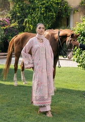 3-PC Unstitched Embroidered Karandi Luxury Winter Collection By Elaf Premium | EWK-7B HUSHPINK