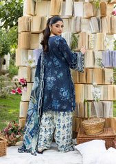 3-PC Unstitched Digital Printed Lawn By Elaf | BLOOMSTELLA