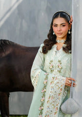 3-PC Unstitched Embordered Luxury Lawn By Elaf | ELH-4B