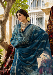 3-PC Unstitched Embroidered Karandi By Kahf Premium | KKH-09 CELESTIAL