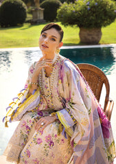 Elaf Print Chikankari Unstitched 3Pc Suit ECT-06A RIVERDALE