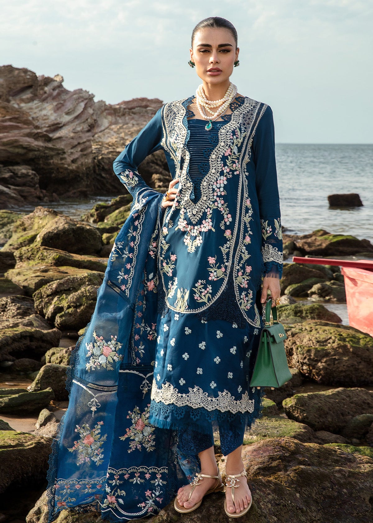 1B | Lolita - Lapis | 3PC Unstitched Lawn Crimson By Saira Shakira