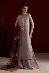 3Pc Embroidered Chiffon Unstitched Suit By Iznik