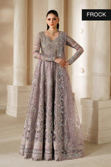 3-PC Unstiched Embroidered Net By Baroque |  CH14-04