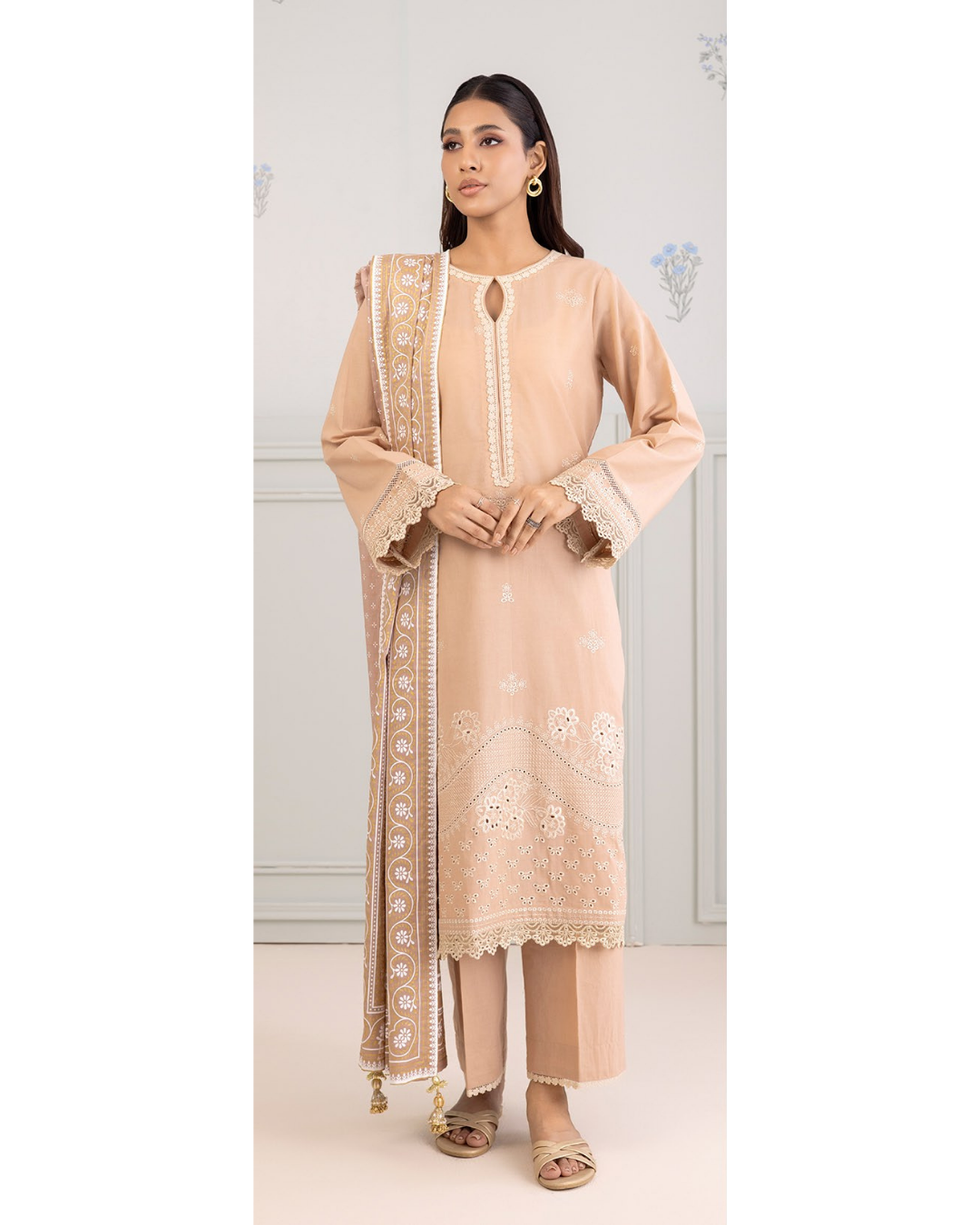 3-PC unstitched Printed Lawn By Zellbury | 0217