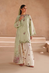 3-PC Unstitched Embroidered Exclusive Lawn By Iznik | UE-606
