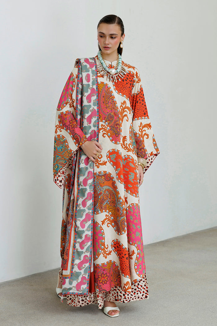 Digital Printed Viscose Silk Shirt & Trouser  by Baroque